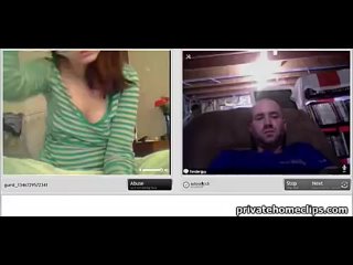 a man jerks off in a video chat on a beautiful girl